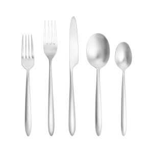 Fortessa Velo拉丝不锈钢餐具套装- 5PPS-114BR-20PC