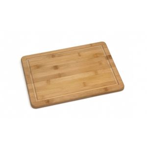 image shows Lipper International Bamboo Cutting Board with Non-Slip Cork Backing | Medium against a blank, white background