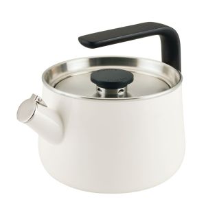KitchenAid Enamel-on-Steel 2 Quart Tea Kettle | Porcelain White