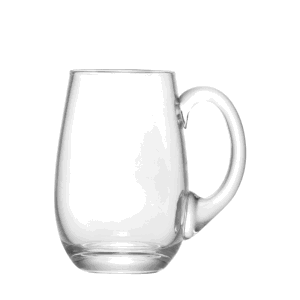 image shows LSA Bar 25oz Beer Tankard Curved | Clear  against a blank, white background