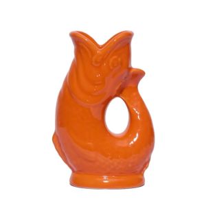 Gluggle Jug Mini | Orange Against a Plain White Background