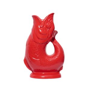 Wade Ceramics Mini Gluggle Jug | Red Against a Plain White Background