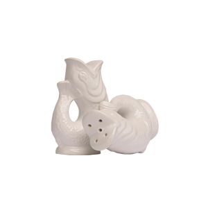 Wade Ceramics Gluggle Salt & Pepper Shakers | White Against a Plain White Background