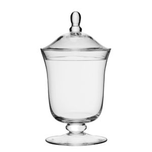 image shows LSA Serve 9.75" Bonbon Jar | Clear against a blank, white background