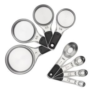 All-Clad Stainless-Steel Measuring Cups & Spoons Ultimate Set  Stainless  steel measuring cups, Measuring cups & spoons, Measuring cups