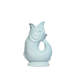 image shows Wade Ceramics Large Gluggle Jug (Eau De Nil) against a blank, white background