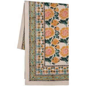 Danica Heirloom 60 inches x 84 inches Block Print Tablecloth Goldenrise