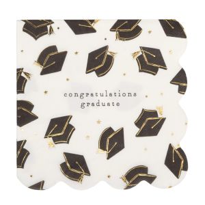 My Mind's Eye Grad Hat Scatter Cocktail Napkin | 24-Piece