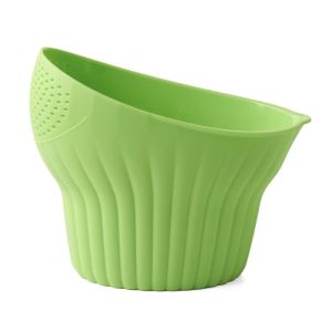 image shows Talisman Designs Measure, Rinse, & Strain Colander | Green against a blank, white background