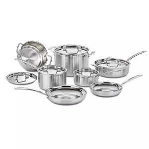 Cuisinart MultiClad Pro Triple Ply Stainless Steel Cookware Set | 12-Piece
