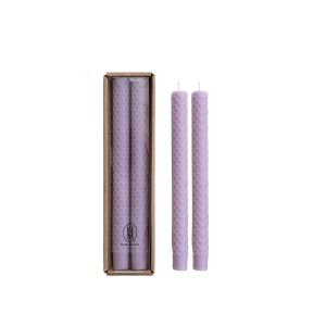 image shows Hazel Mazel 10" Tapered Candle Sticks (Set of 2) | Lilaca against a blank, white background