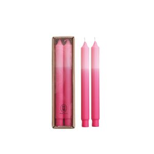 image shows Hazel Mazel 10" Tapered Candle Sticks (Set of 2) | Pink against a blank, white background