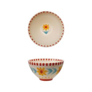 image shows Hazel Mazel 6" Stoneware Bowl | Daisy against a blank, white background