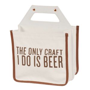 C.R. Gibson Cotton Canvas Beer Caddy | Only Craft Is Beer