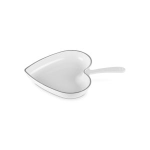  image shows Le Creuset Traditional 10.25" Heart Skillet | White against a blank, white background