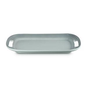 image shows Le Creuset 16.25" Serving Platter | Sea Salt  against a blank, white background