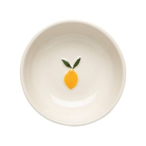  image shows Danica Jubilee Petite Motif 3oz Embossed Pinch Bowl | Lemon against a blank, white background
