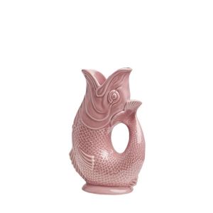 image shows Wade Ceramics Mini Gluggle Jug | Pink against a blank, white background