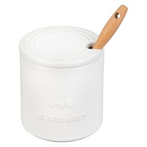 Le Creuset Signature Honey Pot with Dipper (White)