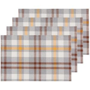 Individual placemat from Now Designs Second Spin Recycled 13" x 20" Placemats (Set of 4) | Maize Plaid