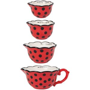  image shows Danica Jubilee Measuring Cups (Set of 4) | Ladybugs against a blank, white background