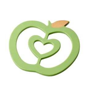 image shows Kate Spade Tutti Fruity Apple Trivet against a blank, white background