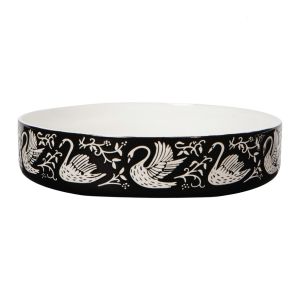 image shows Danica Studio 70oz Imprint Serving Bowl | Swan Song against a blank, white background