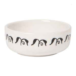 image shows Danica Studio Imprint Trinket Dish | Swan Song against a blank, white background white black
