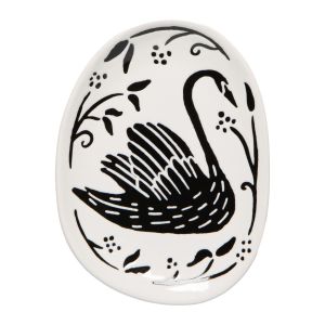 image shows Danica Studio Imprint Trinket Tray | Swan Song against a blank, white background swan swan swan swan swan swan
