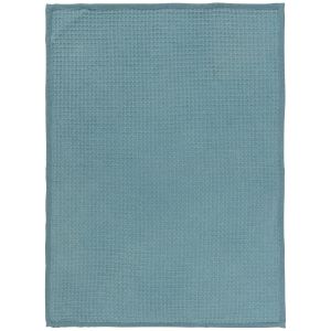 image shows Danica Heirloom Montage Dishtowel | Lagoon against a blank, white background blue towel lagoon dishtowel lagoon towel blue 1 towel dishtowel