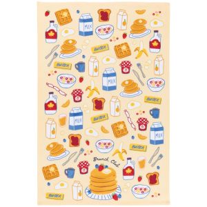  image shows Danica Jubilee Printed Dishtowel Brunch Club against a blank, white background