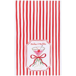 Danica Jubilee Christmas Dishtowel Mistletoe & Martinis
