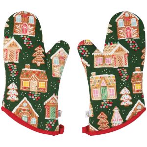 Danica Jubilee Christmas Oven Mitts Set of 2  Gumdrop Lane
