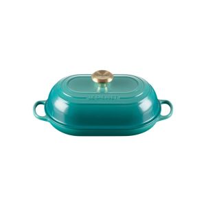 Le Creuset Signature Cast Iron Oval Bread Oven, 11.5 in., Bluer Riviera