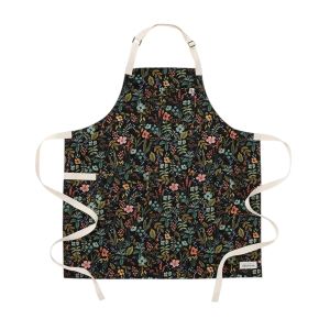 image shows Hedley & Bennett Essential Kitchen Apron | Rifle Paper Co. Herb Garden against a blank, white background