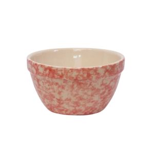  image shows Ohio Stoneware 6" Shoulder Bowl | Sponge Poppy against a blank, white background