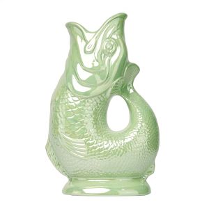 image shows Wade Ceramics Extra Large Gluggle Jug | Pistachio  against a blank, white background