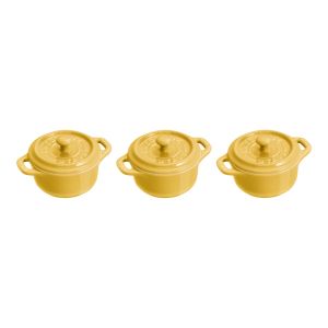 Staub 3-Piece Mini Round Cocotte Set | Citron 