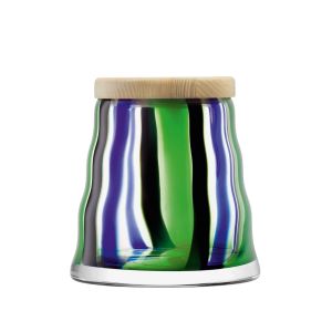 image shows LSA Folk Container & Ash Lid | Black, Blue & Green  against a blank, white background