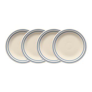 Fiesta® 4-Piece 10.5" Classic Rim Dinner Plate Set (Americana Lapis Band) 