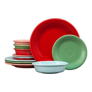 Fiesta® 12-Piece Classic Rim Dinnerware Set (Service of 4) | Peppermint Frost
