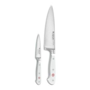 Wusthof Classic White 2-Piece Prep Set | Cook's & Paring Knives