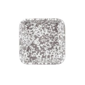 Crow Canyon Small Square Tray | Grey Marble Against a Plain White Background