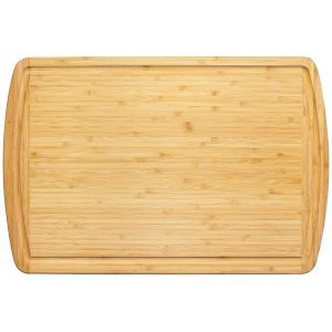 image shows Totally Bamboo Malibu Groove Bamboo Cutting Board with Juice Groove against a blank, white background