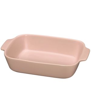 image shows Küchenprofi Porto 2 Qt. Rectangular Gratin Dish | Pink against a blank, white background
