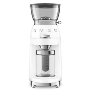 image shows SMEG Multipurpose Coffee Grinder | White  against a blank, white background