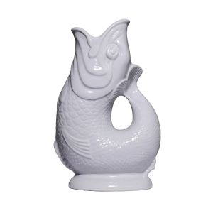 image shows Wade Ceramics Extra Large Gluggle Jug | Oyster  against a blank, white background