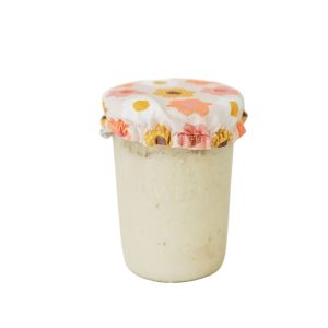  image shows Doe A Deer 3.25" Flower Garden Jar with Mini Bowl Cover against a blank, white background