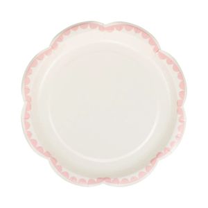  image shows My Mind's Eye 8-Piece 8" Dessert Paper Plates | Pink against a blank, white background