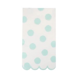 image shows My Mind's Eye 24-Piece Polka Dot Dinner Napkins | Aqua against a blank, white background
